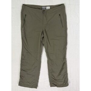 Columbia Titanium Pants Womens 8 Gray / Olive Nylon Hiking Outdoor Scrunch Legs